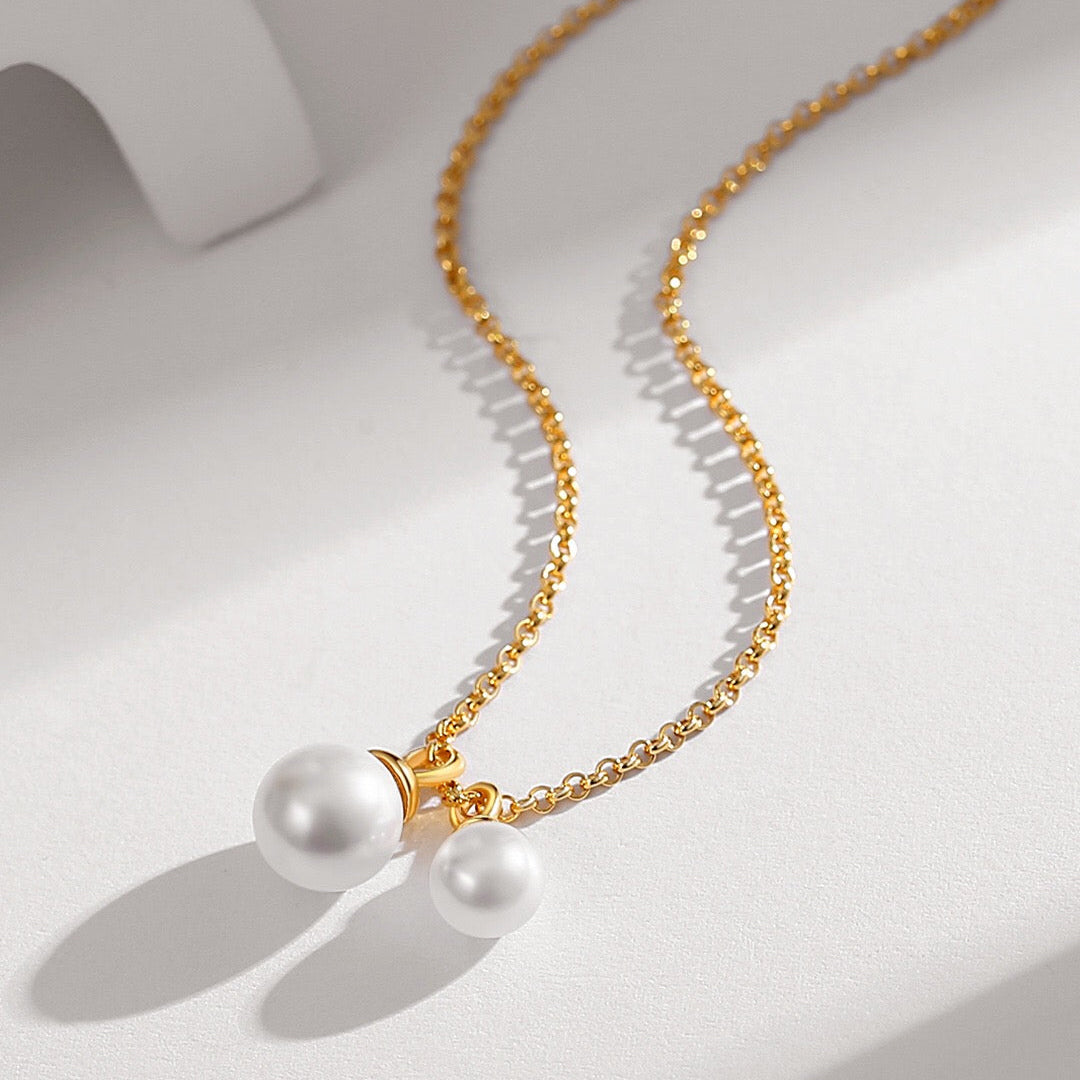 Elegant Duo Pearl Necklace | Fiore Di Perle