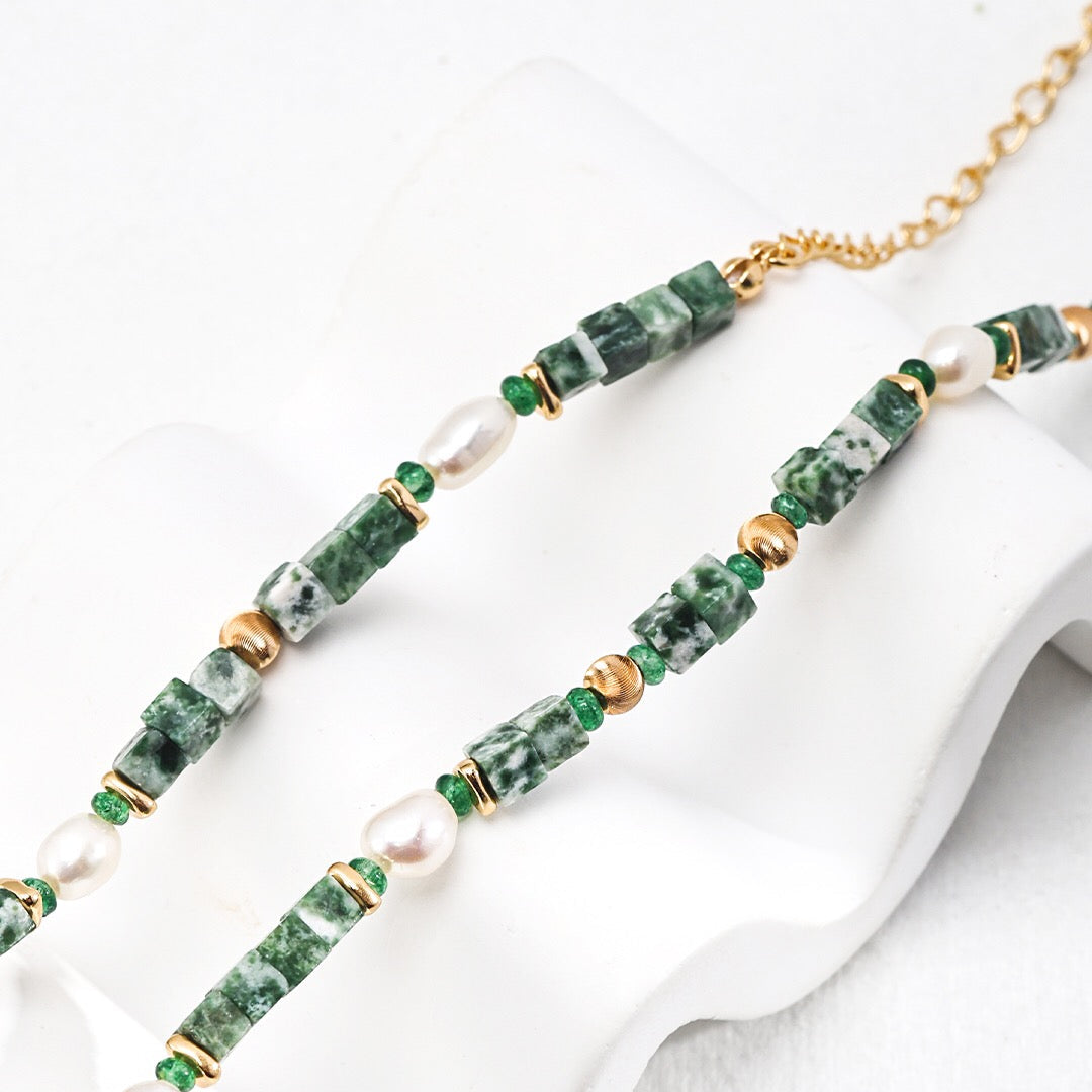 Jade Serenity Pearl Necklace | Fiore Di Perle