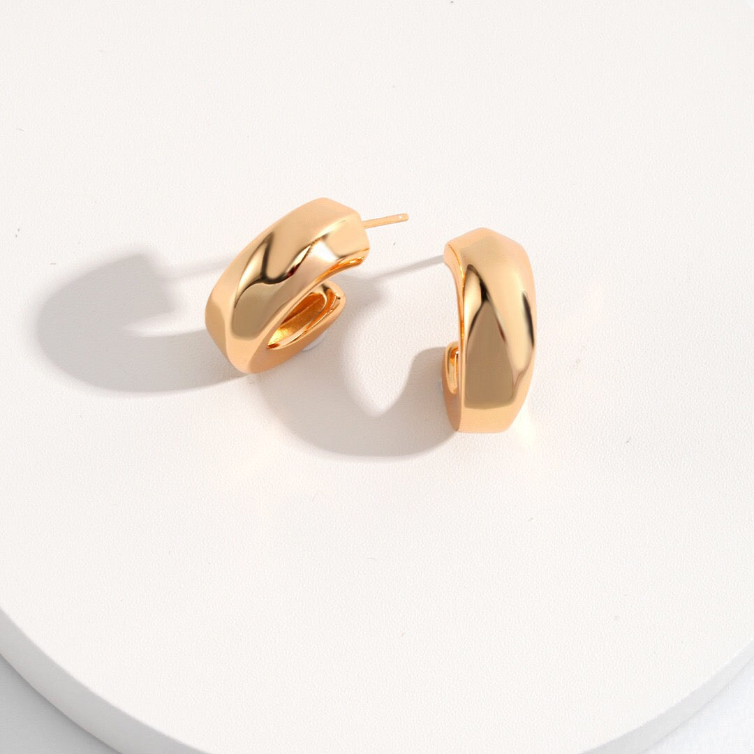 Luxe Arc Hoop Earrings | Fiore Di Perle