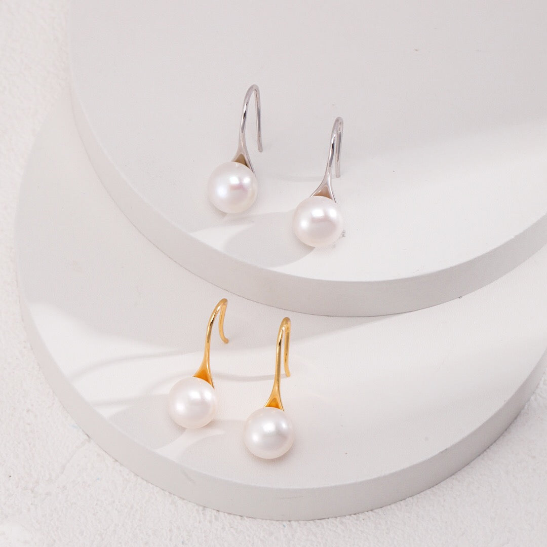 Elegant Teardrop Pearl Dangle Earrings | Fiore Di Perle